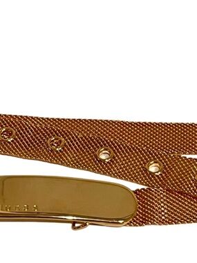 Vintage GUESS Gold-Tone Mesh Metal Belt Y2K Designer Chain Quiet Luxury Retro